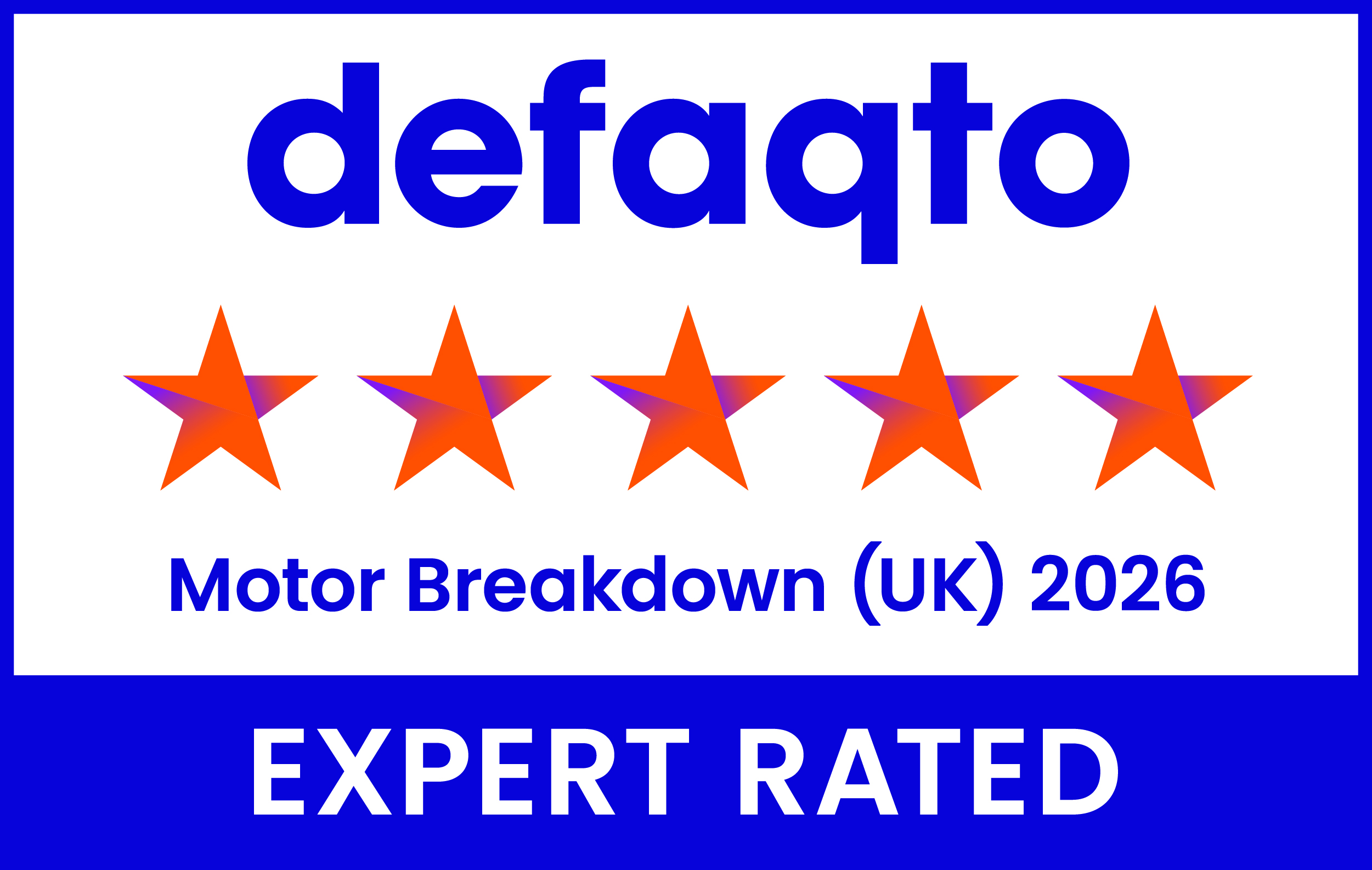 defacto expert rated - 5 star  Motor Breakdown Cover